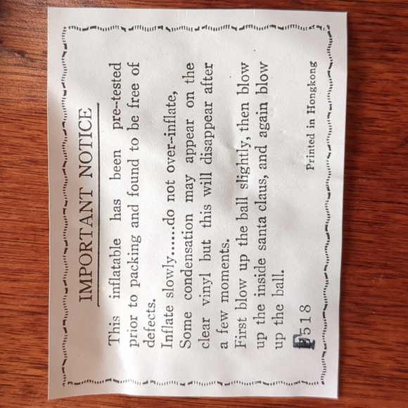 NWT Nasco vinyl inflatable snowball with a Snowman inside - Picture 14 of 16